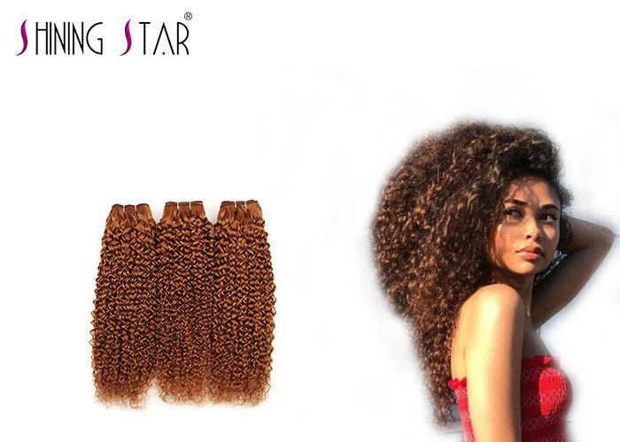 Brazilian Hair Bundles Hair Extensions Gold Blonde Color 30 Kinky