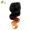 1B 4 27 Curly Ombre Virgin Hair Body Wave Extensions With Closure