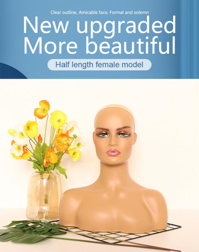 Multifunction Scarf Display Mannequin Head With Shoulders Female Life Size