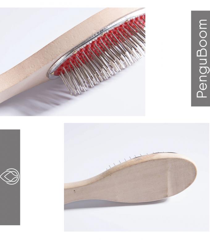 Wood Handle Detangle Hair Brush Human Hair Wig Brush Anti Static