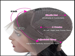 4*4 Inch 13*4 Inch Swiss Lace Net Hair Wig