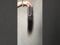 Straight natural black 2x6 Transparent Lace Human Hair Lace Closure