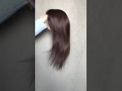 130% Density 18inch Bone Straight 3# Full Lace Human Hair Lace Wig