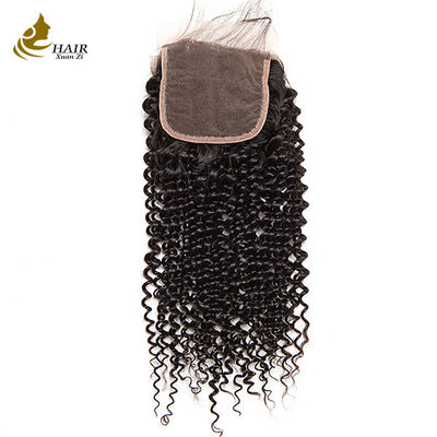 Brazilian 4x4 Human Hair Lace Closure Swiss Kinky Curly Closure