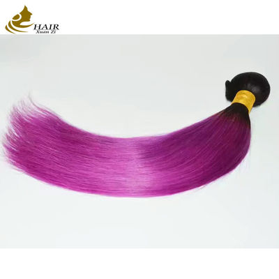 Soft Pink Ombre Weaving Hair Extensions Straight Bundles