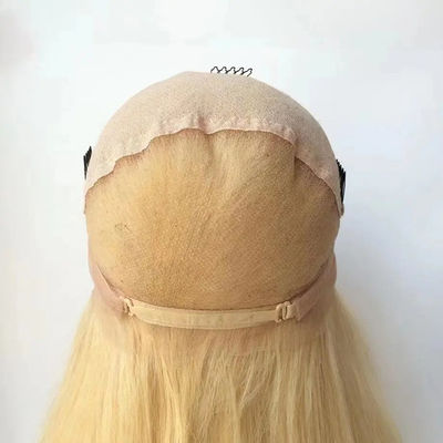 Full Front Lace 613 Human Hair Wig Straight Glueless Blonde