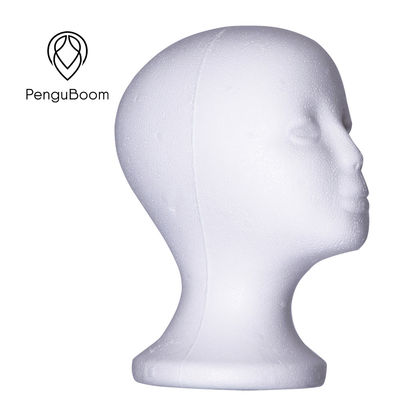 High Hardness Large Size Male Female Styrofoam Head With Makeup