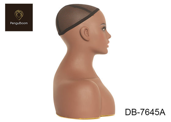 Db-7645a African American Face Mannequin Head With Shoulders Full Bust With Makeup