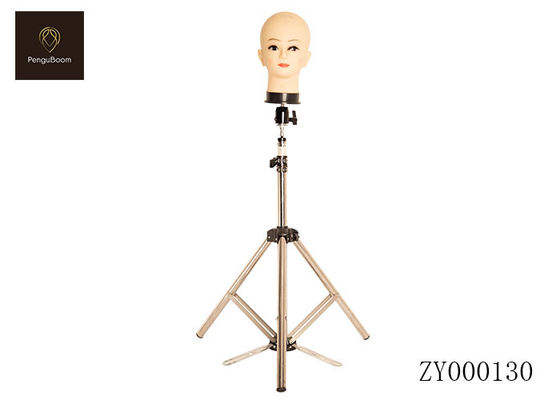 Soft Rubber Standing Bald Mannequin Head With Shoulders Eyelash