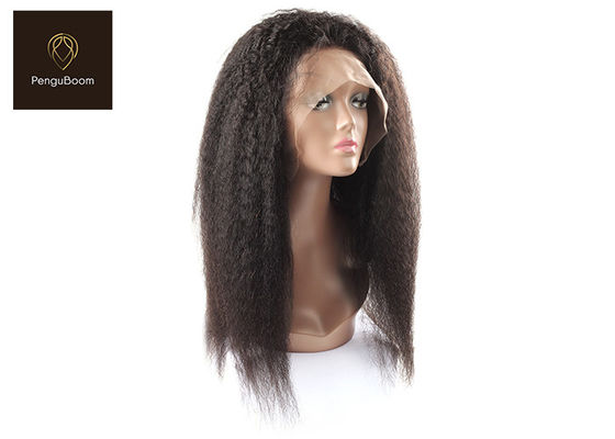 22inch 55.88cm Yaki Straight Virgin Remy Human Hair Wigs No Shedding