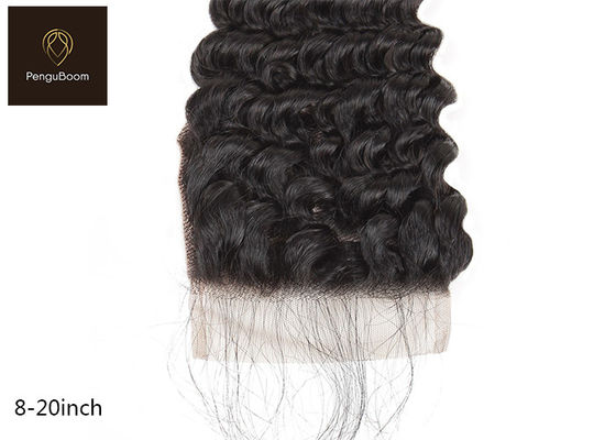 Natural 30.48cm 12inch Remy Human Hair Closure deep wave lace frontal With Baby Hair
