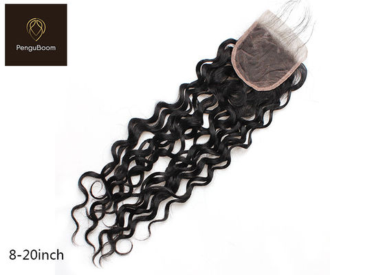 Fine Hand Tie 8A 10 inch Remy Human Hair Closure Water Wave 25.4cm
