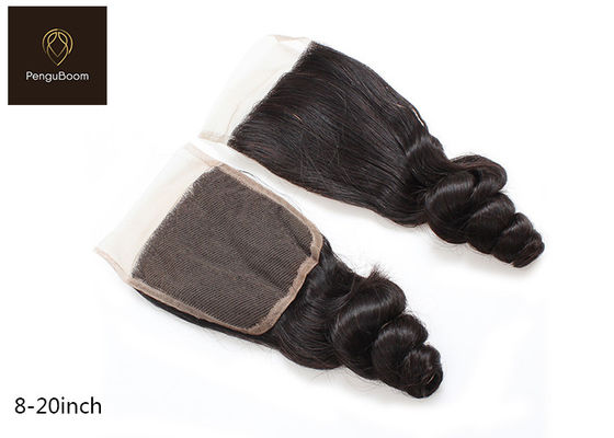 20.32cm 8 inch Loose Wave Remy Human Hair Closure Environmental Friendly