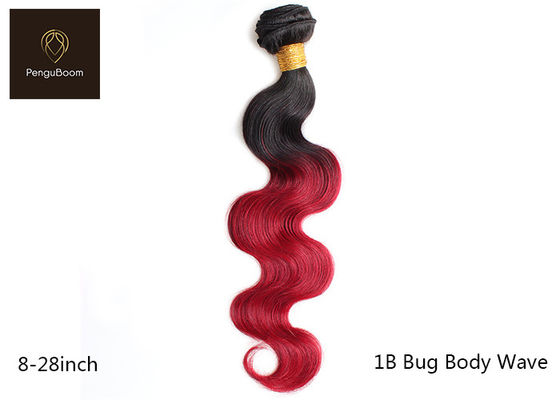 100g 1b Bug Body Red Ombre Hair Bundles Unprocessed Virgin Hair Bundles