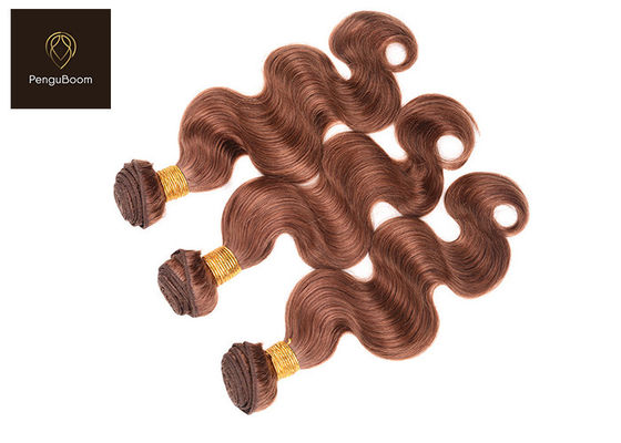 OEM Hand Sewing Colored Human Hair Extensions Color 30 Hair Bundles