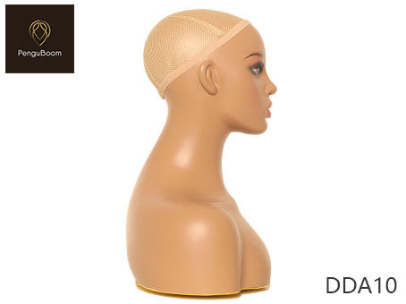 Vivid Gorgeous Eyes Wig Display Head Makeup Mannequin With Shoulders