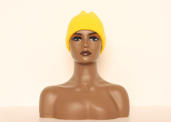 H16.5'' Hat Display Mannequin Head , Pvc Black Female Mannequin Head 