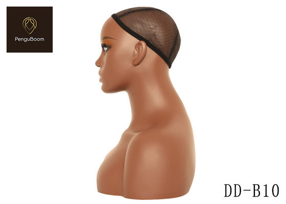 42cm Height Female Mannequin Head With Shoulders Long Lasting