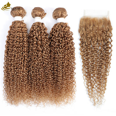 quality  27 Colored Weft Ombre Human Hair Extensions Curly Virgin 100g/Bundle factory