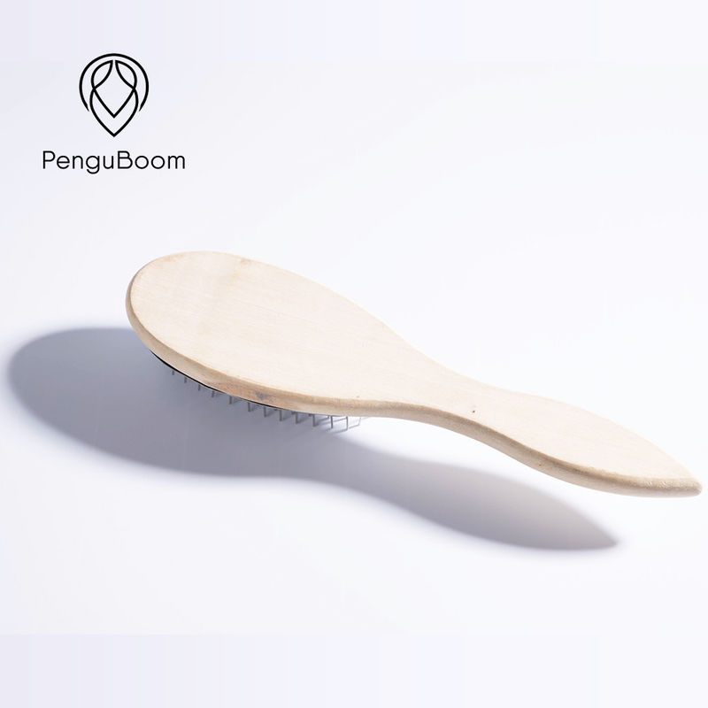 Wood Handle Detangle Hair Brush Human Hair Wig Brush Anti Static