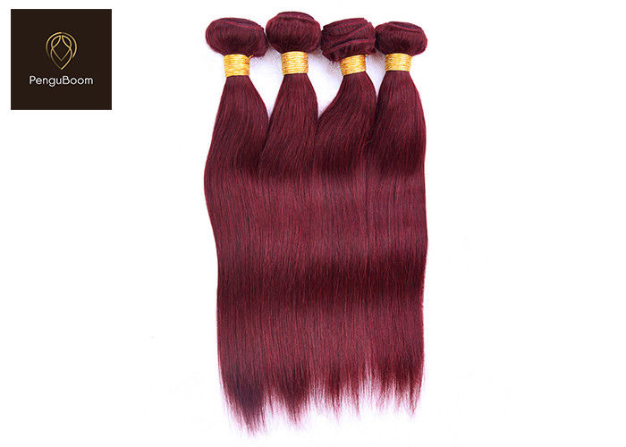 Straight 99j 12inch Colored Human Hair Bundles  For Birthday And Wedding