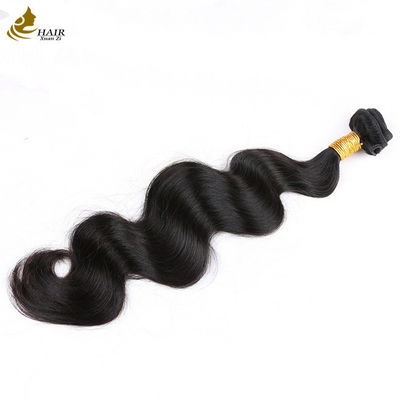 Double Weft 100% Brazilian Human Hair Wavy Bundles Brown