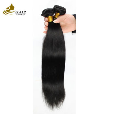 100g Virgin Human Hair Extensions Bundles Natural Black Straight With Closure