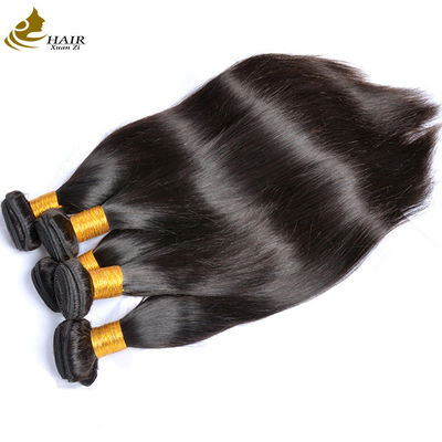 Can Be Dyed Virgin Human Hair Bundles Weave With Closure No Tangle