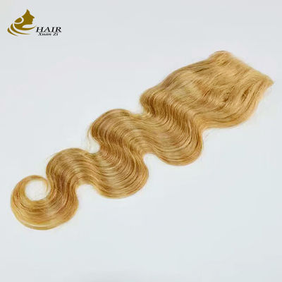 Brown Remy Ombre Human Hair Extensions Body Wave Bundles With Lace Closure