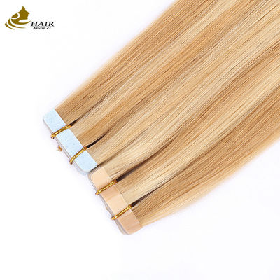 Yellow Colored Human Wavy Hair Extensions Natural Look And Feel