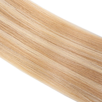 Yellow Colored Human Wavy Hair Extensions Natural Look And Feel