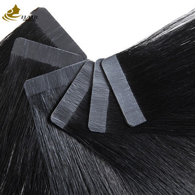 Black Invisible Tape In Hair Extensions One Sided 100g Virgin Human Hair Extensions