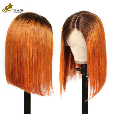Customized Color Bob Wig Human Brazilian Hair Wigs Lace Front Wig