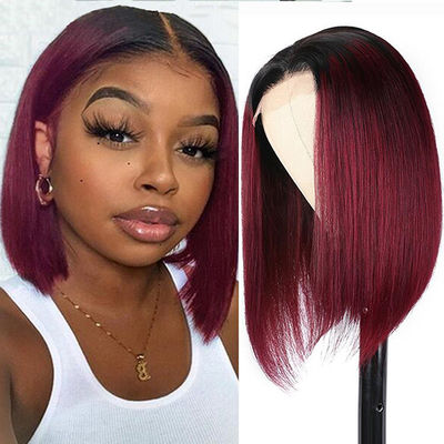 Customized Color Bob Wig Human Brazilian Hair Wigs Lace Front Wig