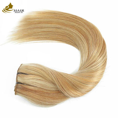 Virgin Human Hair Clip In Extensions Ponytail Straight Piano Color