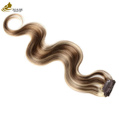 Malaysian Weave Seamless Clip In Hair Extensions Smooth And Soft