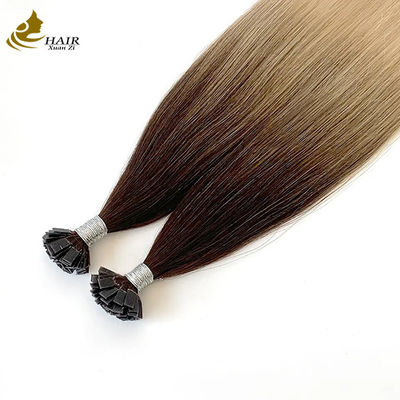 Flat Keratin T U Tip Remy Hair Extensions Blonde Customized