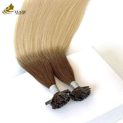 Flat Keratin T U Tip Remy Hair Extensions Blonde Customized