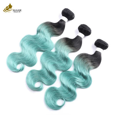 12A Grade Brazilian 613 Human Hair Bundles 1B Green