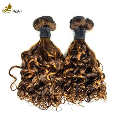 P1B 27 Double Drawn Hair Bundles Curly 20 Inch Body Wave Wig