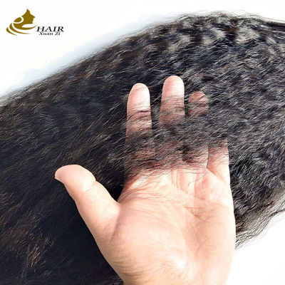 Kinky Straight Prebonded Nano Human Hair Extensions Natural Black 18inch