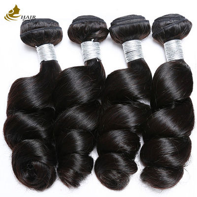 Loose Wave Brazilian Kinky Curly Virgin Hair Packs With Frontal Lace Closure