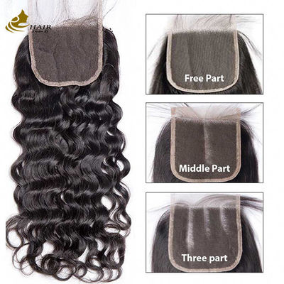 OEM Brazilian Unprocessed Water Wave Virgin Hair Bundles Black Colored