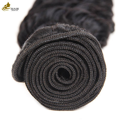 Factory Direct Sale Brazilian Virgin Human Hair 1b Color Deep Wave Hair Bundle