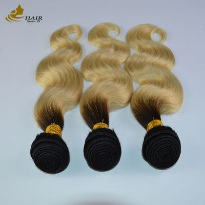 613 Blond Virgin Human Hair Bundles Weft Extensions With Closure With Fast Shipping