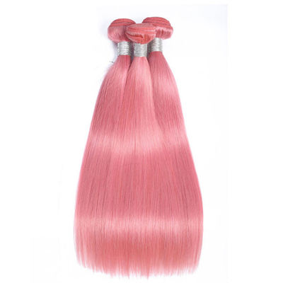 100% Factory Wholesale Unprocessed Pink Human Hair Weaves Bundles