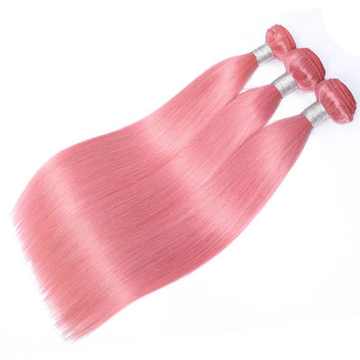 100% Factory Wholesale Unprocessed Pink Human Hair Weaves Bundles