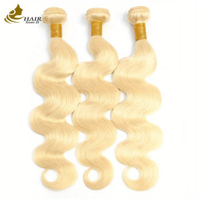 Wholesale Double Drawn Vietnamese Virgin Human Hair 613# Blonde Colored Body Wave Hair Bundle