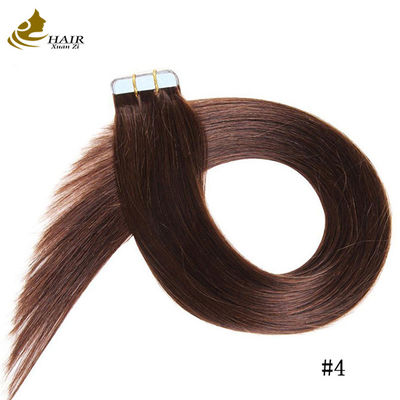 Remy Human Skin Weft Tape Hair Extensions Double Faced Russian Tape 8"-30" Length Customization