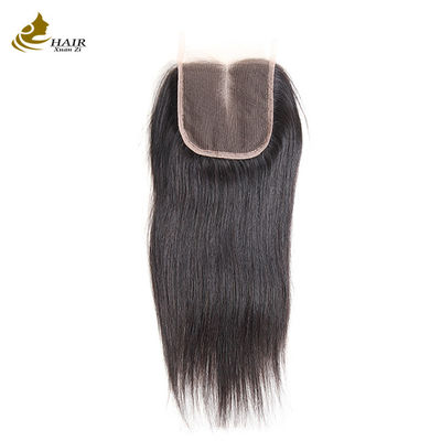 100% Human Hair 4*4 Lace Closure Natural Color Brazilian Straight Lace Closure